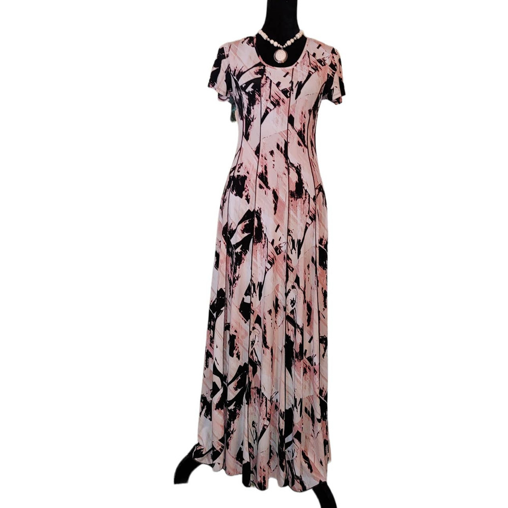 EUC, Sami and Jo Petite Maxi Dress, Size PS.  Includes Necklace and Earrings